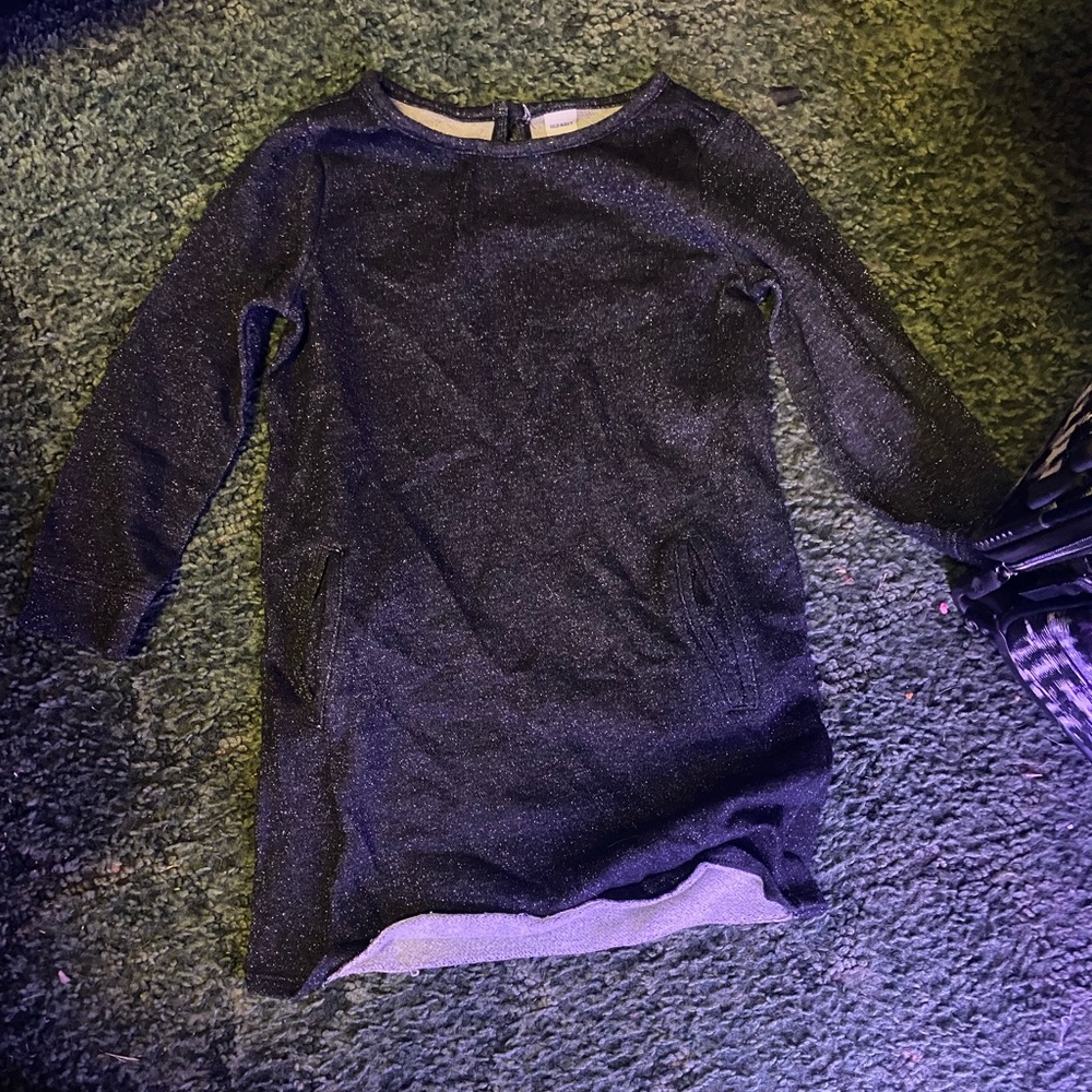 Girls black sparkly dress
